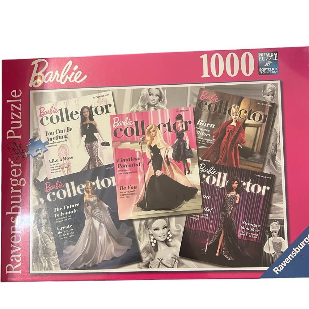 Ravensburger Barbie Collector 1000-Piece Puzzle - Pink, Black, White